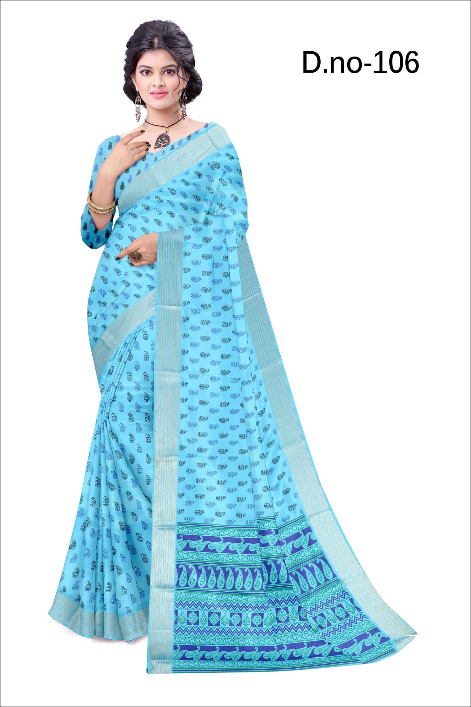 Blue Lightweight Silk Saree Fancy Printed For Casual Occasions