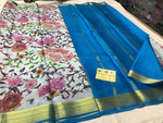 Exclusive Mysore Pure Silk Crepe Saree With Printed Body And Zari Edge