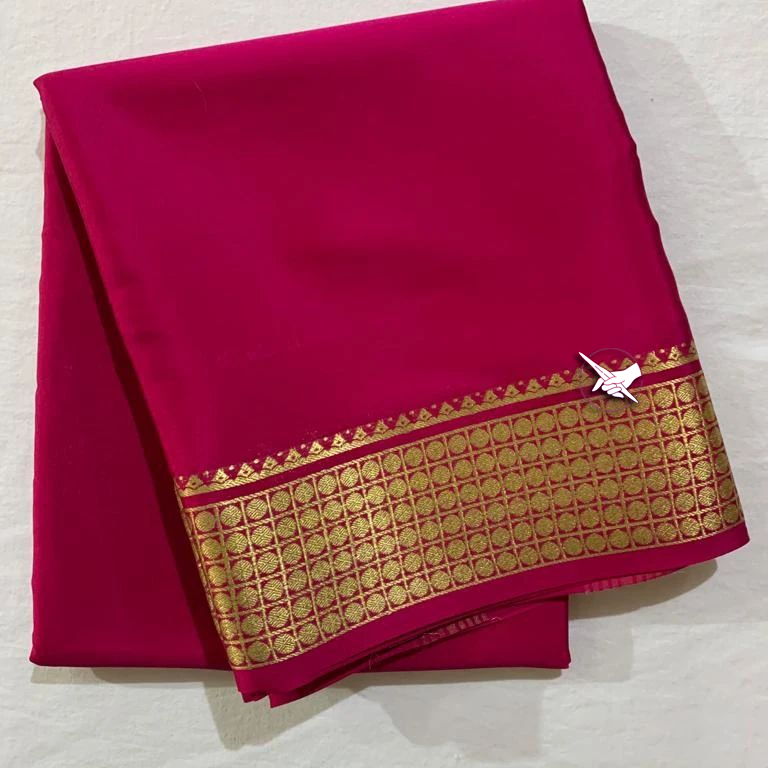 Classic Red Mysore Soft Silk Traditional Saree With Modern Blouse Fabric