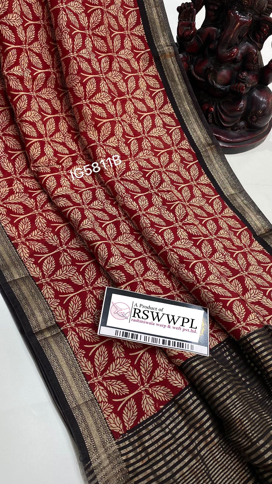 Stylish Assam Pattu Saree In Red Dola Silk With Elegant Prints