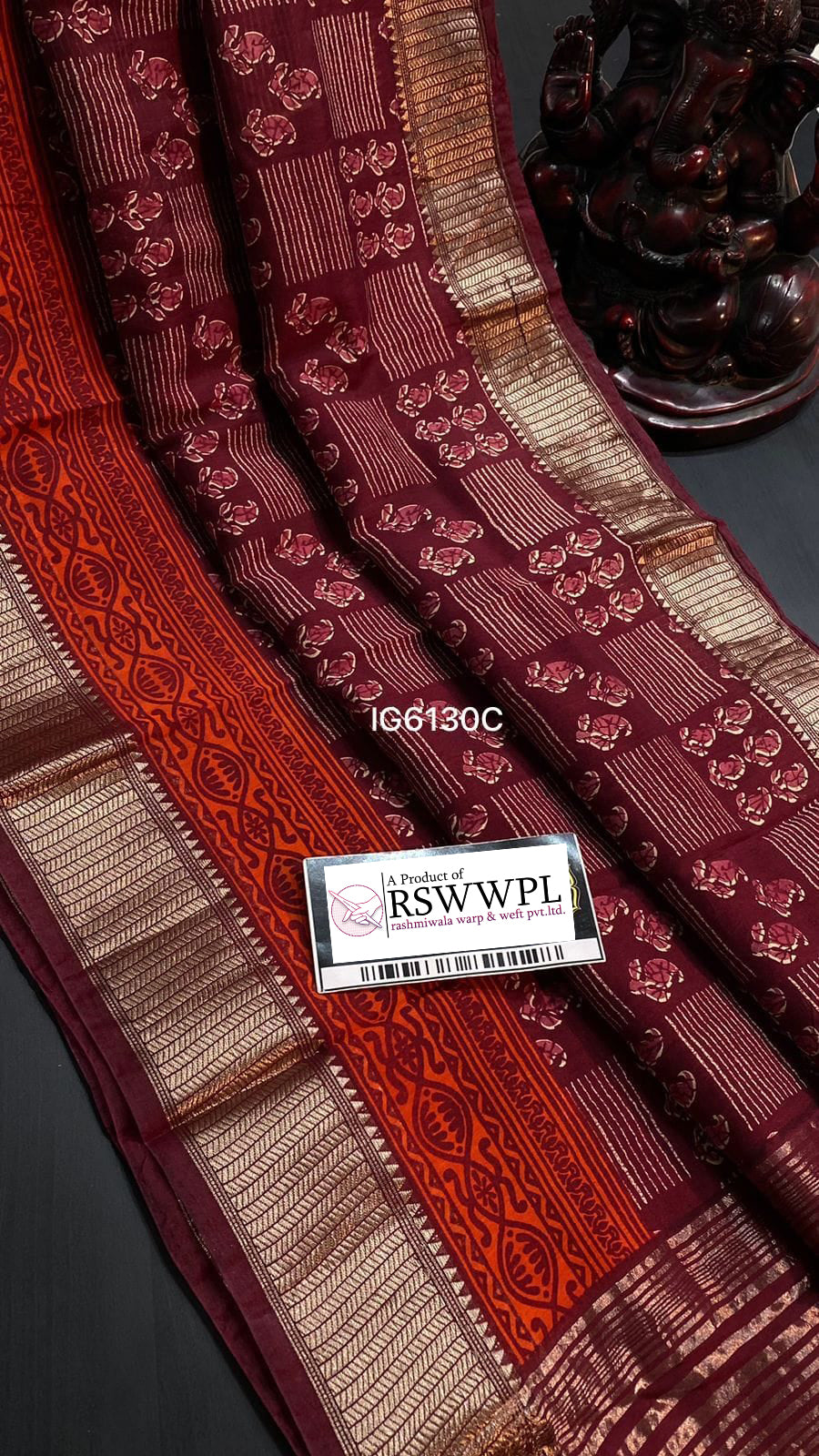 Graceful Red Pattu Digital Print Saree Dola Silk Fabric