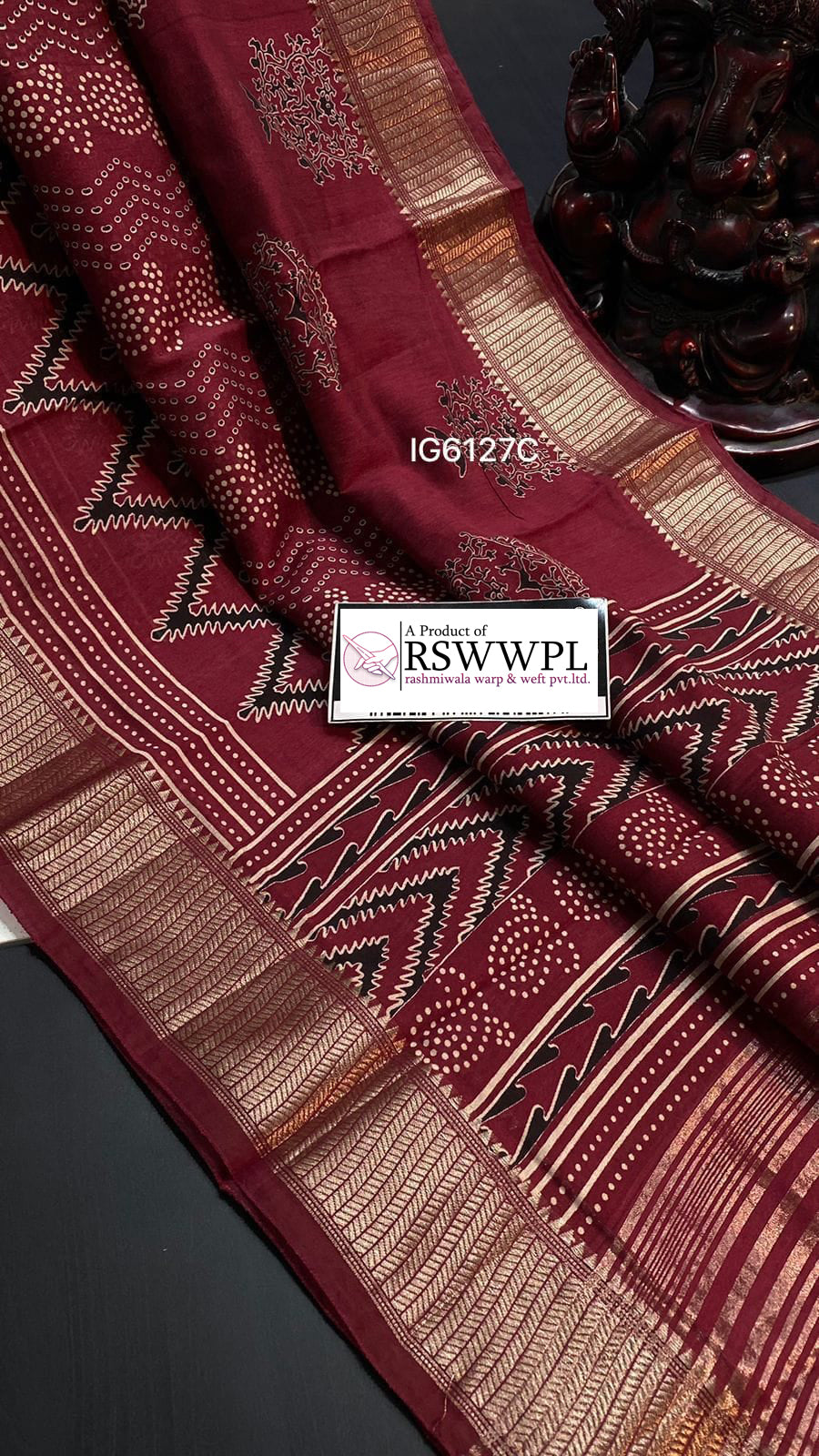 Alluring Red Soft Silk Saree With Assam Style Digital Pattu Design