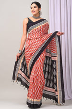 Pure Cotton Mulmul Sarees with Hand Block Prints