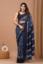 Heritage Woven Into Hand Block Printed Mulmul Sarees