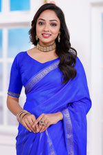Fancy Occasion Mysore Silk Plain Saree In Crepe