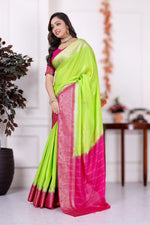 Festive Mysore Crepe Silk Saree In Plain Design