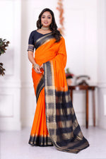 Lightweight Fancy Mysore Crepe Plain Saree