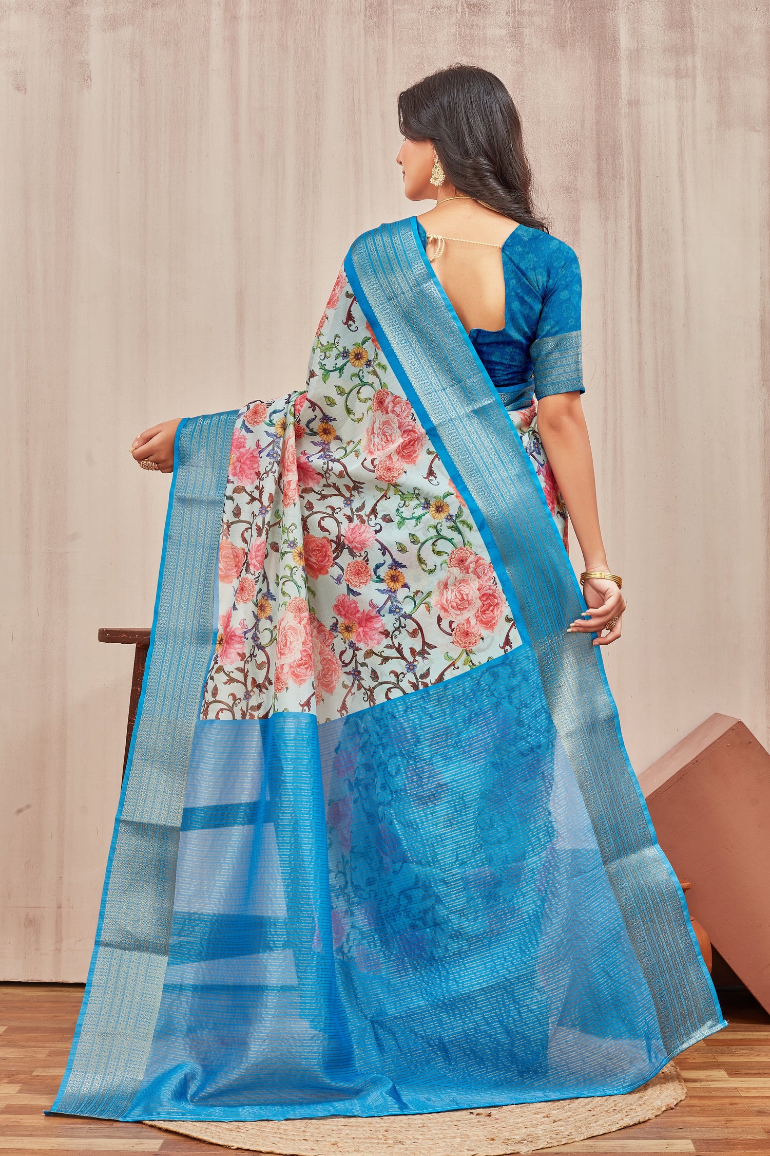 Everyday Ethnic Wear Mysore Crepe Silk Saree With Vibrant Digital Print Patterns