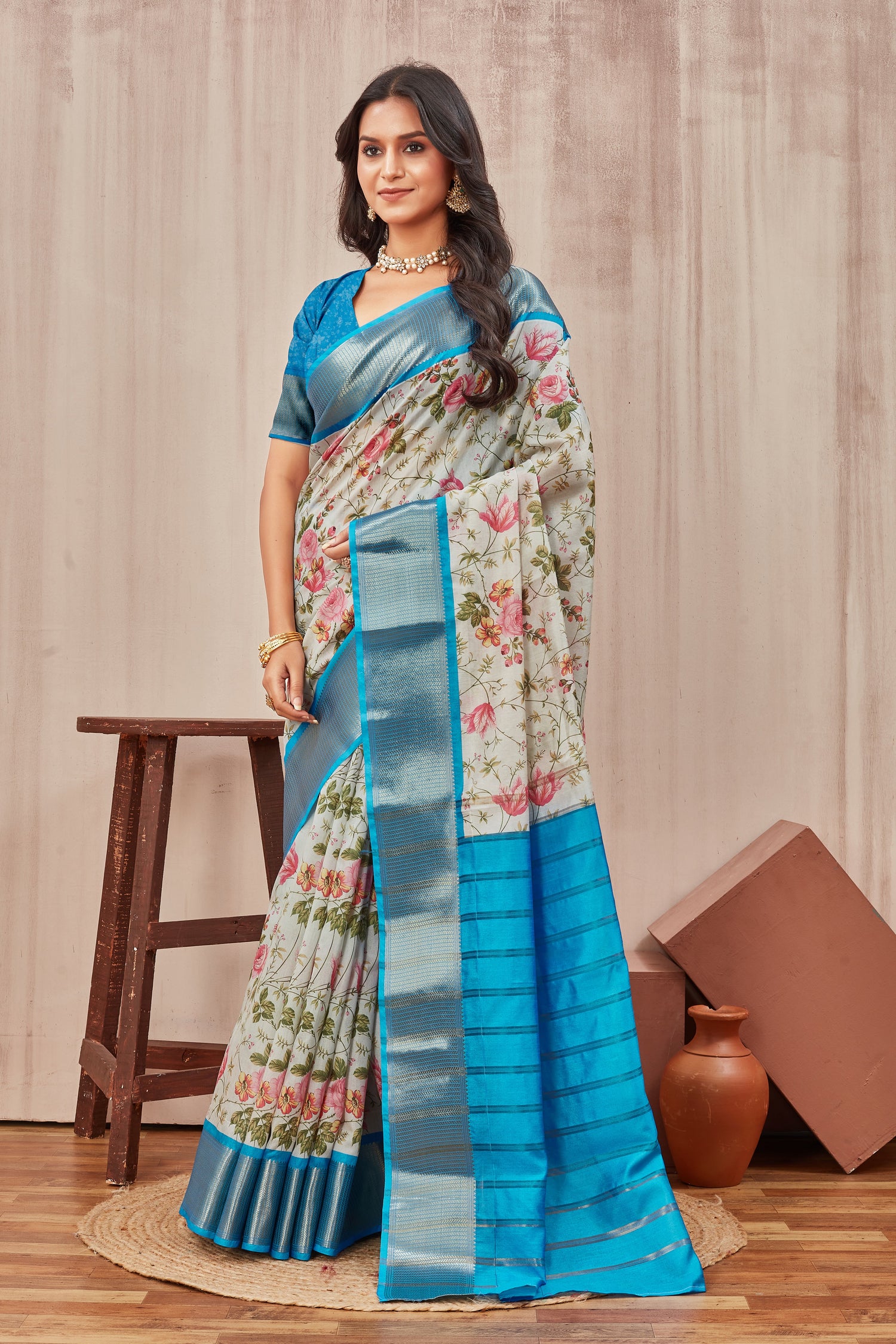 Elegant Mysore Crepe Silk Saree With Digital Prints Perfect For Daily Wear