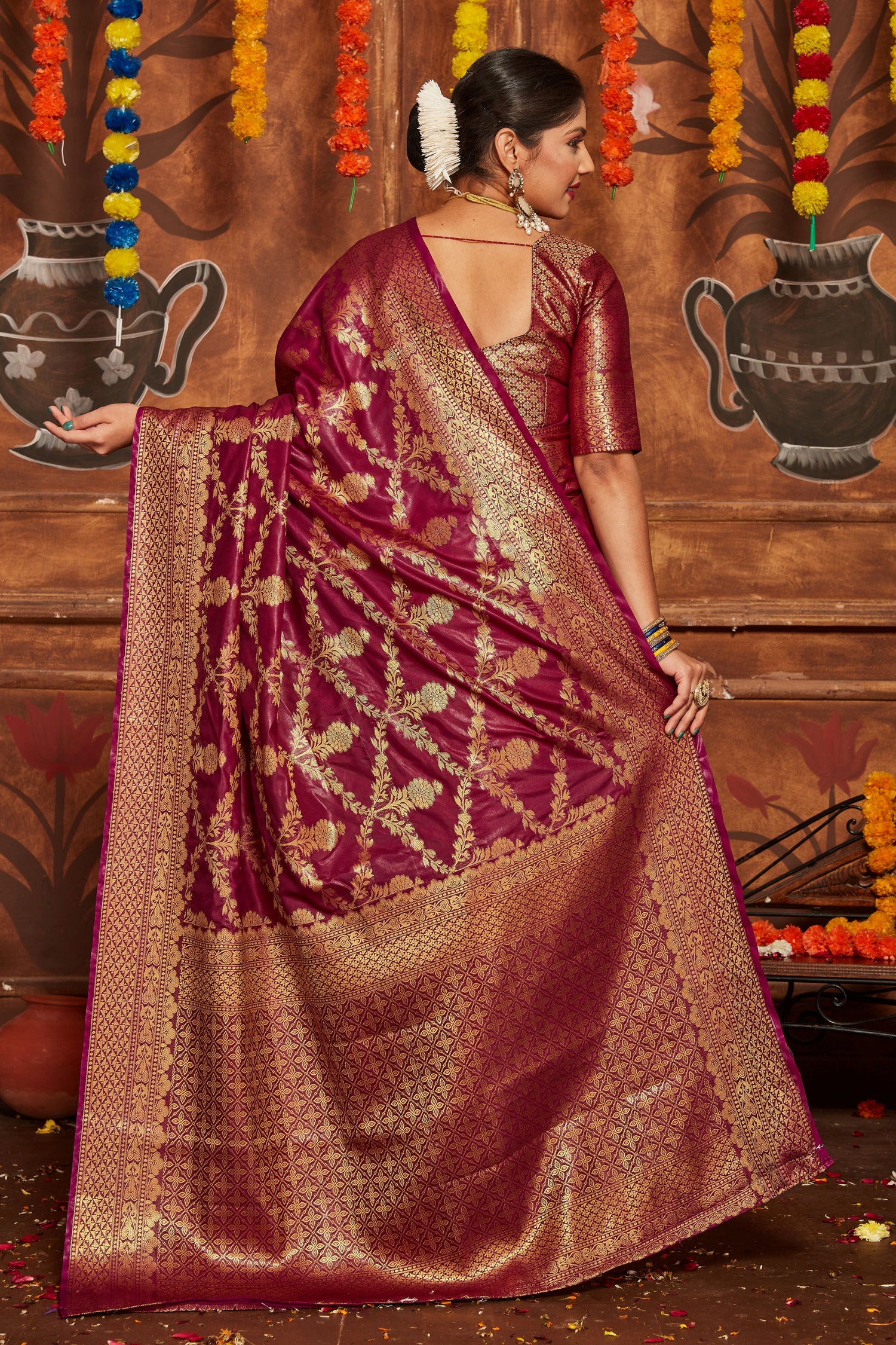 Royal Mysore Silk Banarasi Saree For Traditional Occasions
