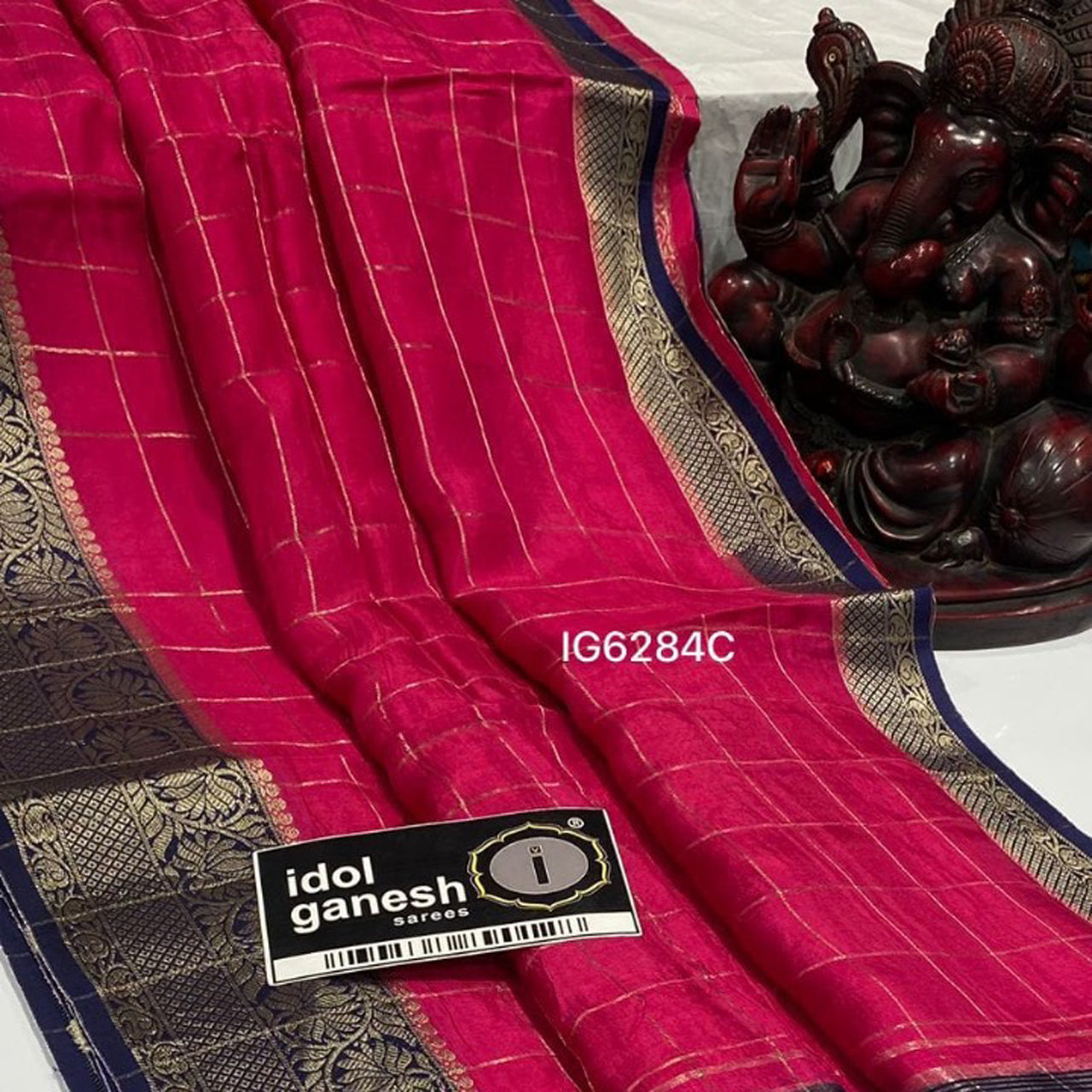 Authentic Magenta Handwoven Assam Silk Saree For Festive Wear