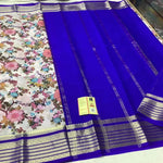 Lightweight Digital Print Mysore Crepe Silk Saree With Zari Detailing