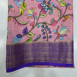 Graceful Mysore Silk Saree In Crepe Texture With Printed Design And Zari Border