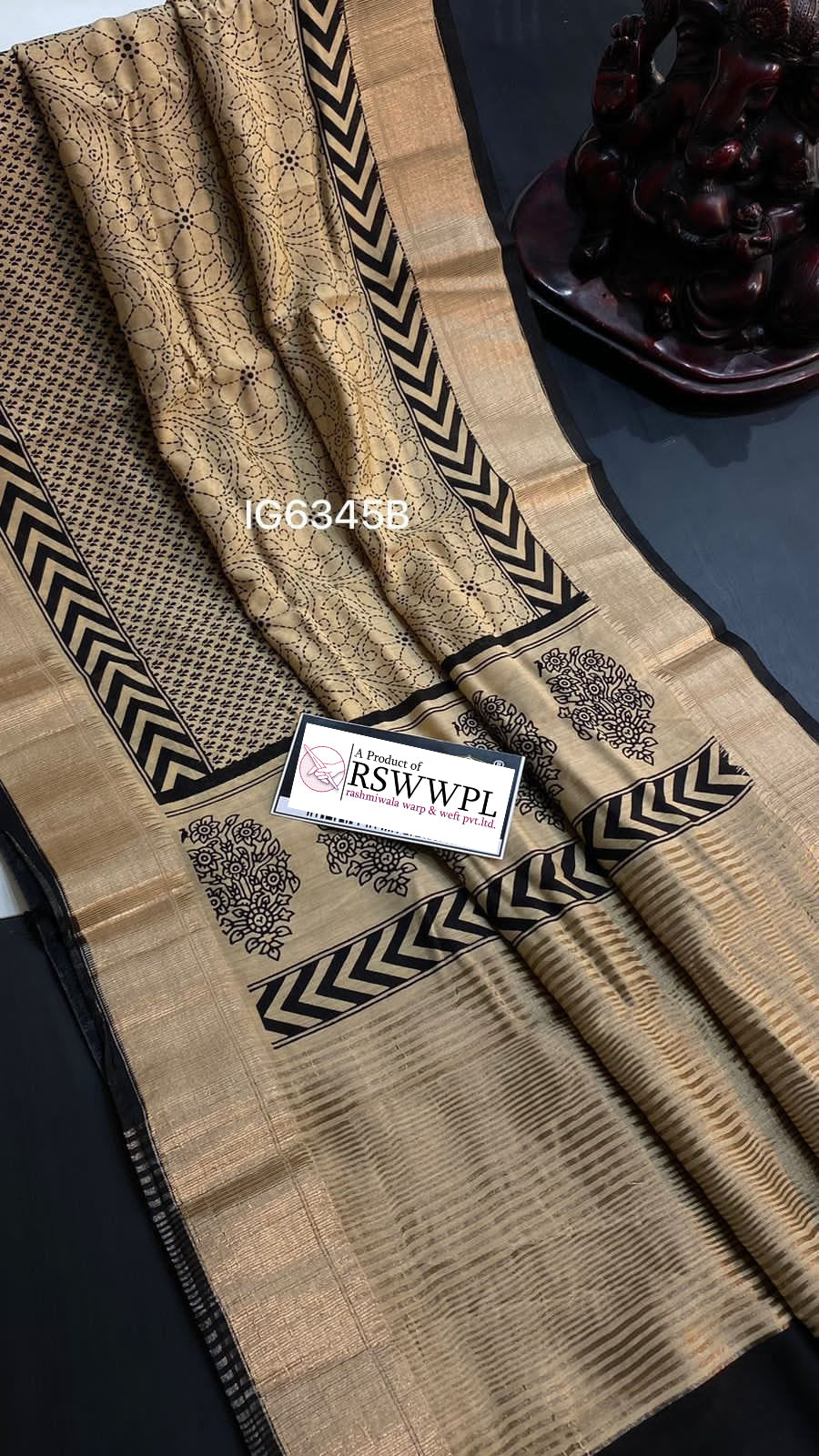 Heritage Look Brown Soft Silk Saree Ikat Digital Print Edition