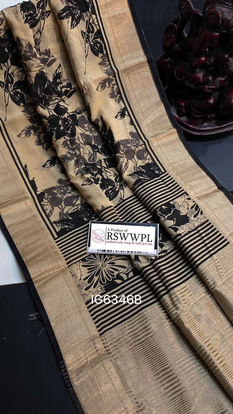 Alluring Brown Ikat Printed Saree In Lightweight Soft Silk