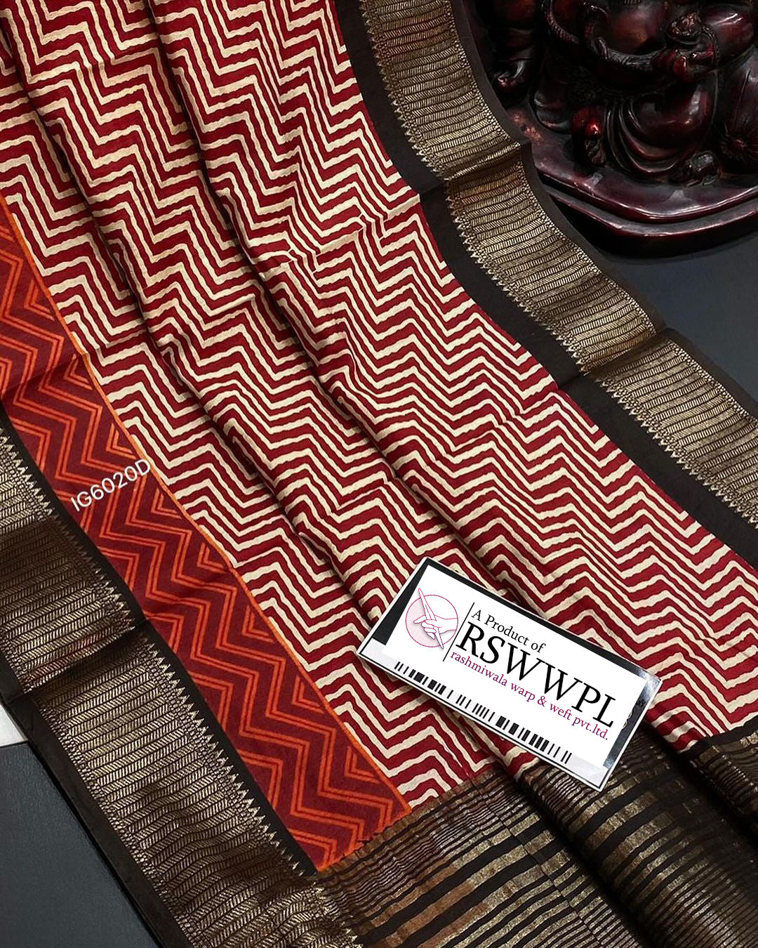 Radiant Red Soft Silk Saree With Assam Pattu Digital Fancy Work