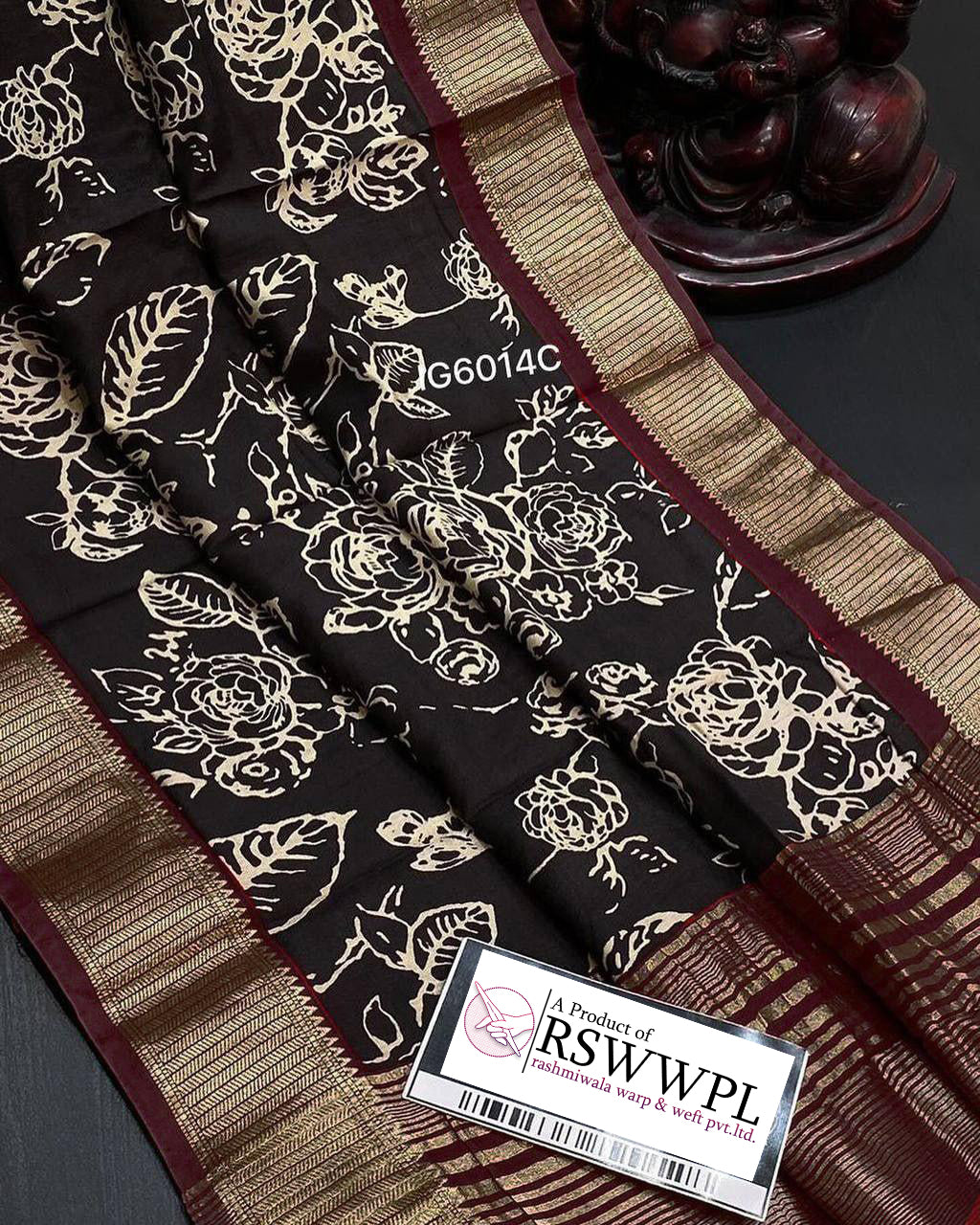 Festive Wear Black Traditional Soft Silk Assam Pattu Print Saree