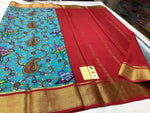 Graceful Mysore Silk Crepe Saree With Vibrant Digital Prints And Zari Trim