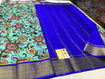 Vibrant Printed Mysore Silk Crepe Saree With Rich Zari Accents