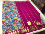 Lightweight Mysore Crepe Silk Saree With Ethnic Prints And Zari Detail