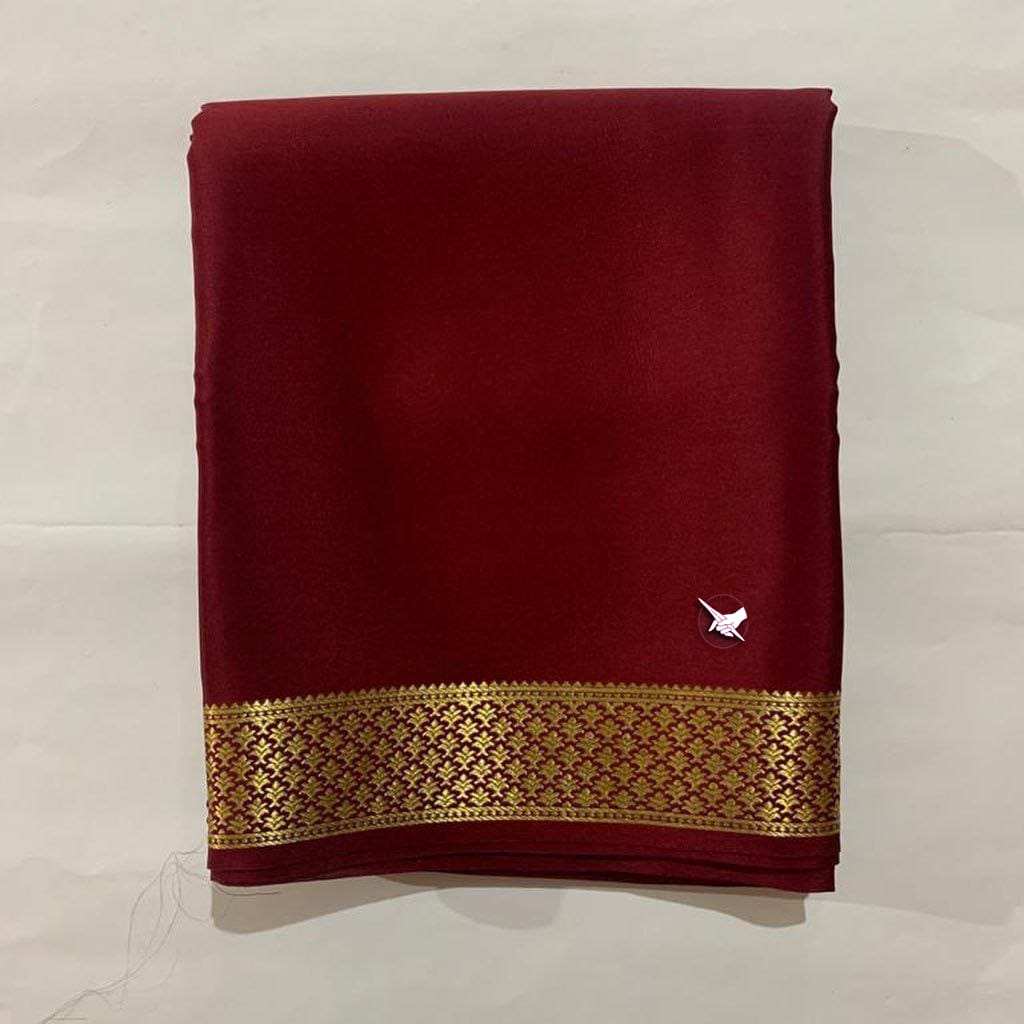 Luxurious Pure Mysore Silk Saree with Rich Pallu – Soft & Sophisticated