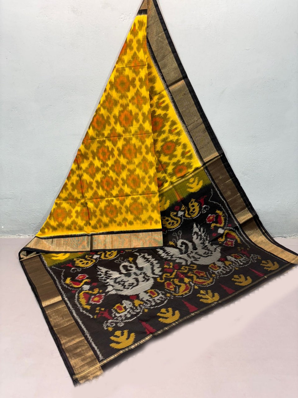 Yellow Designer Digital Sico Saree Soft Silk And Pattu Style Elegance