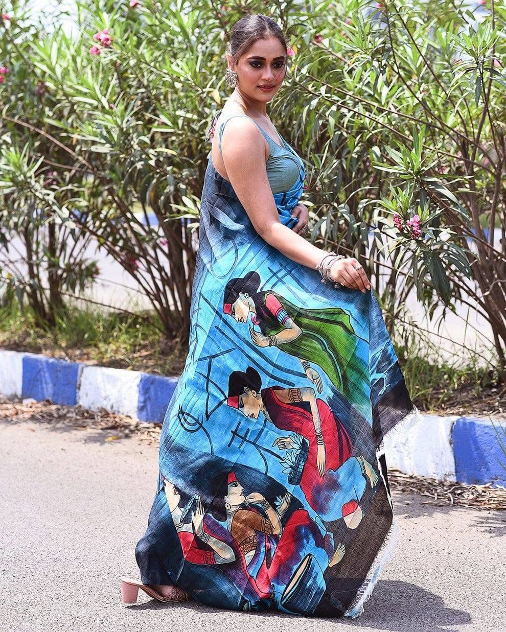 Authentic Handprinted Saree In Pure Silk Elegant And Timeless