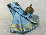 Soft Mysore Crepe Silk Saree With Traditional Motifs Fancy Wear For Occasions