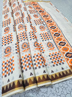 Golden Glamour Meets Linen Comfort in Kerala Sarees