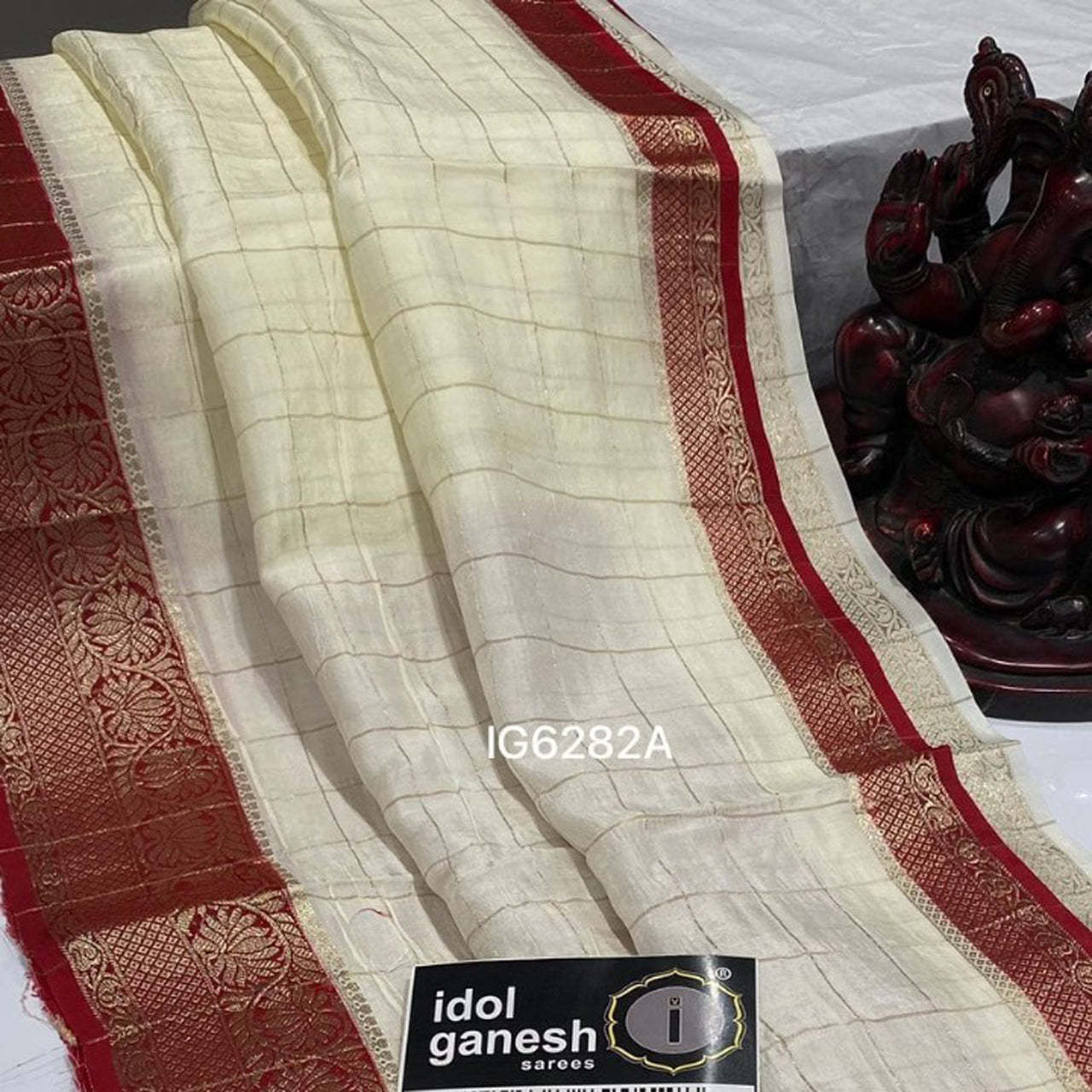 Traditional White Assam Silk Saree Handloom Weaving Collection