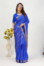 Artistic Mysore Silk Crepe Saree For Traditional Occasions