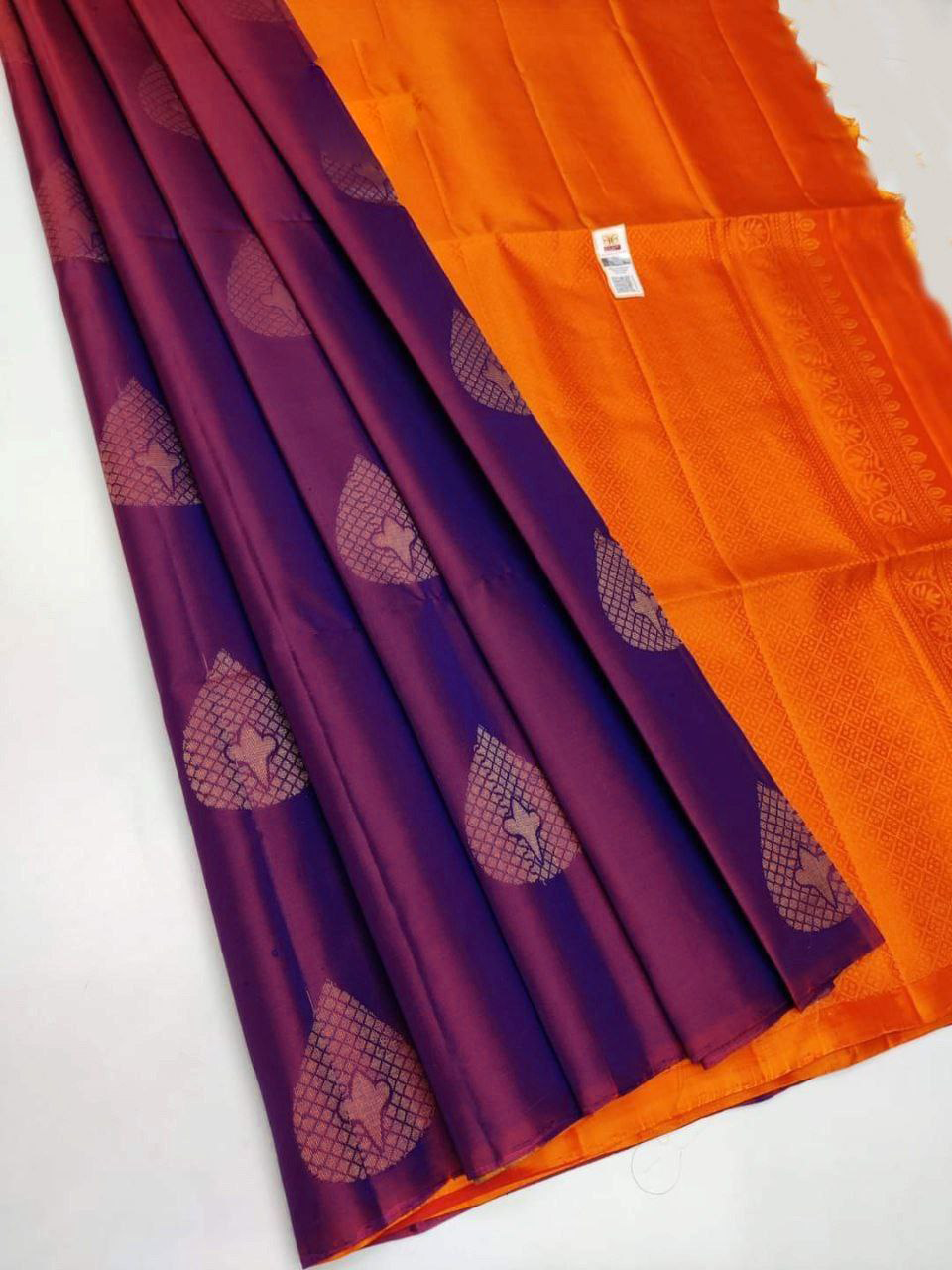 Fine Weave Purple Kanchipuram Silk Saree Designer Ethnic Wear