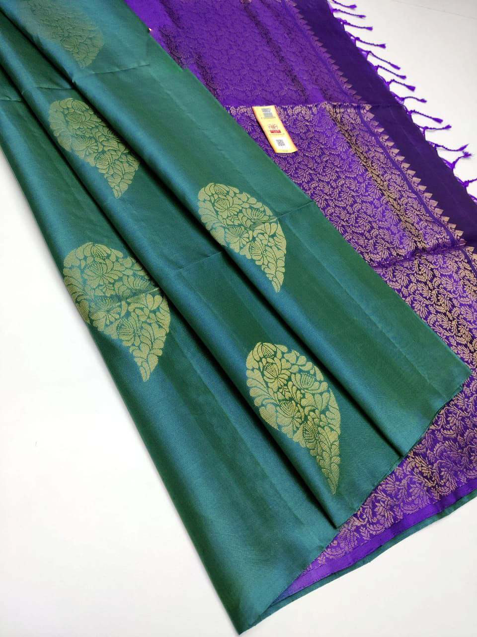 Authentic Sky Blue Woven Kanchipuram Silk Saree Bridal Favorite