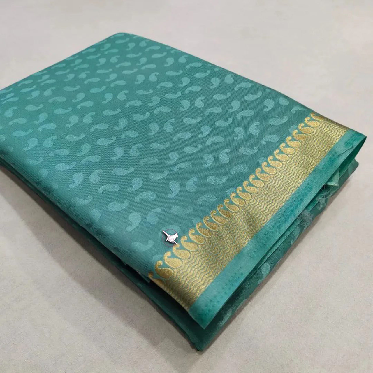 Lovely Blue Trendy Mysore Crepe Silk Zari Work Saree