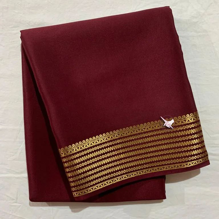 Occasion Special Red Mysore Silk Saree With Zari Detailing And Blouse