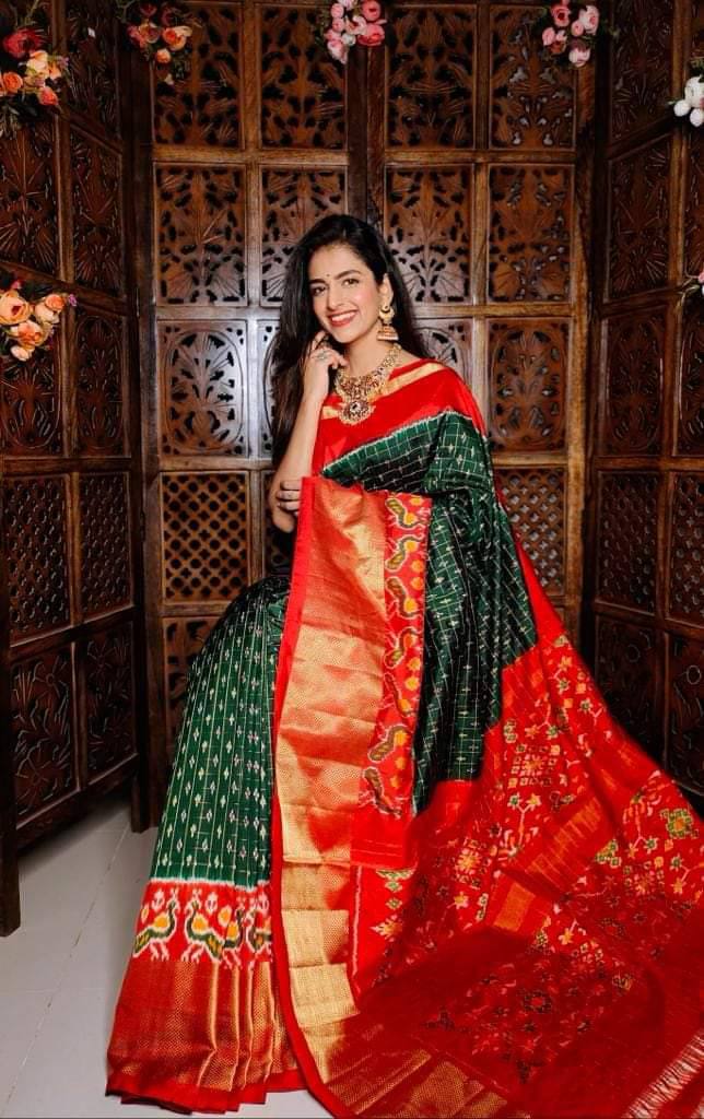 Artisan Handloom Soft Silk Saree Ikkat Digital Design