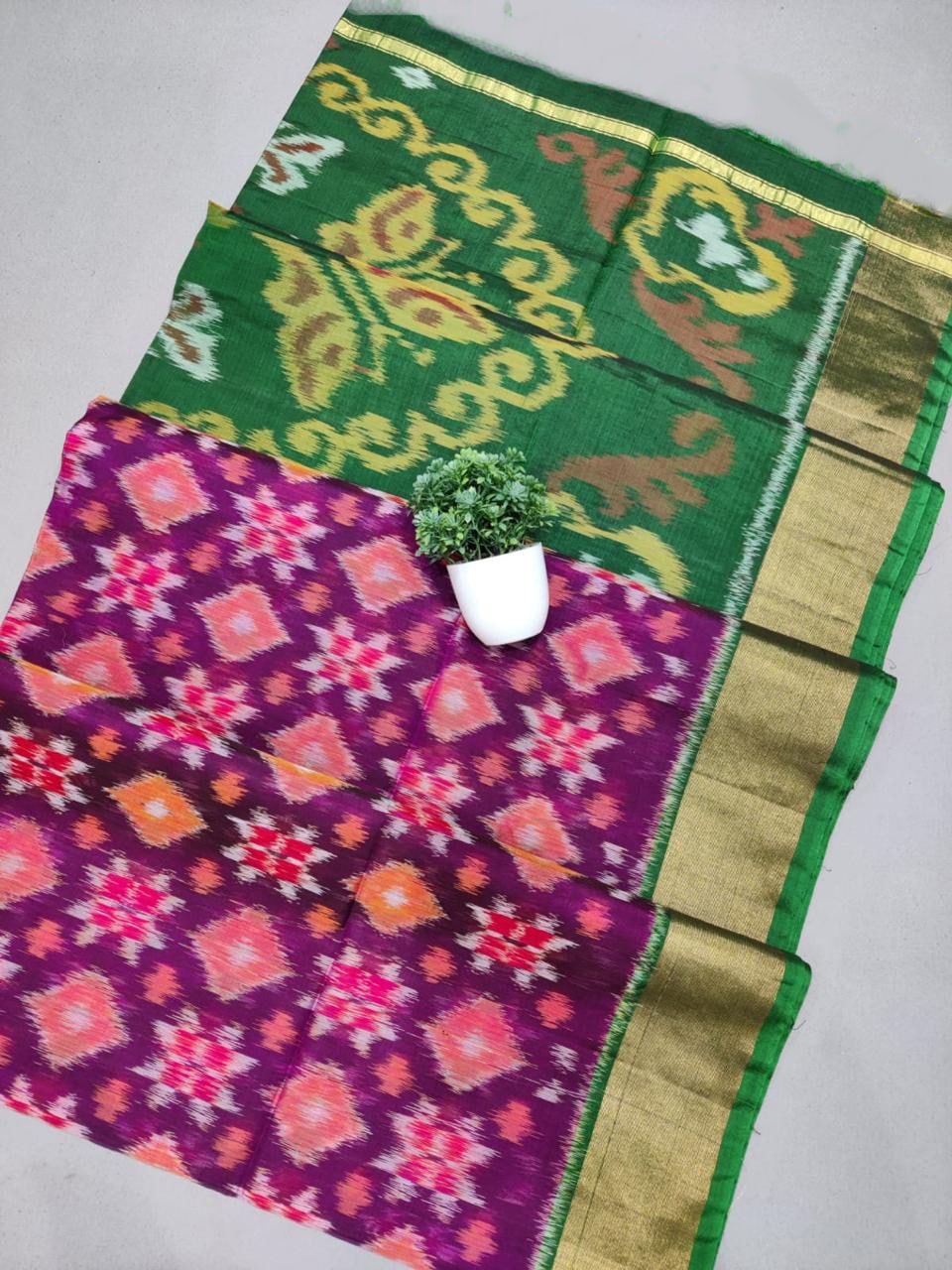Majestic Festival Ready Pochampally Silk Saree With Ikkat Design
