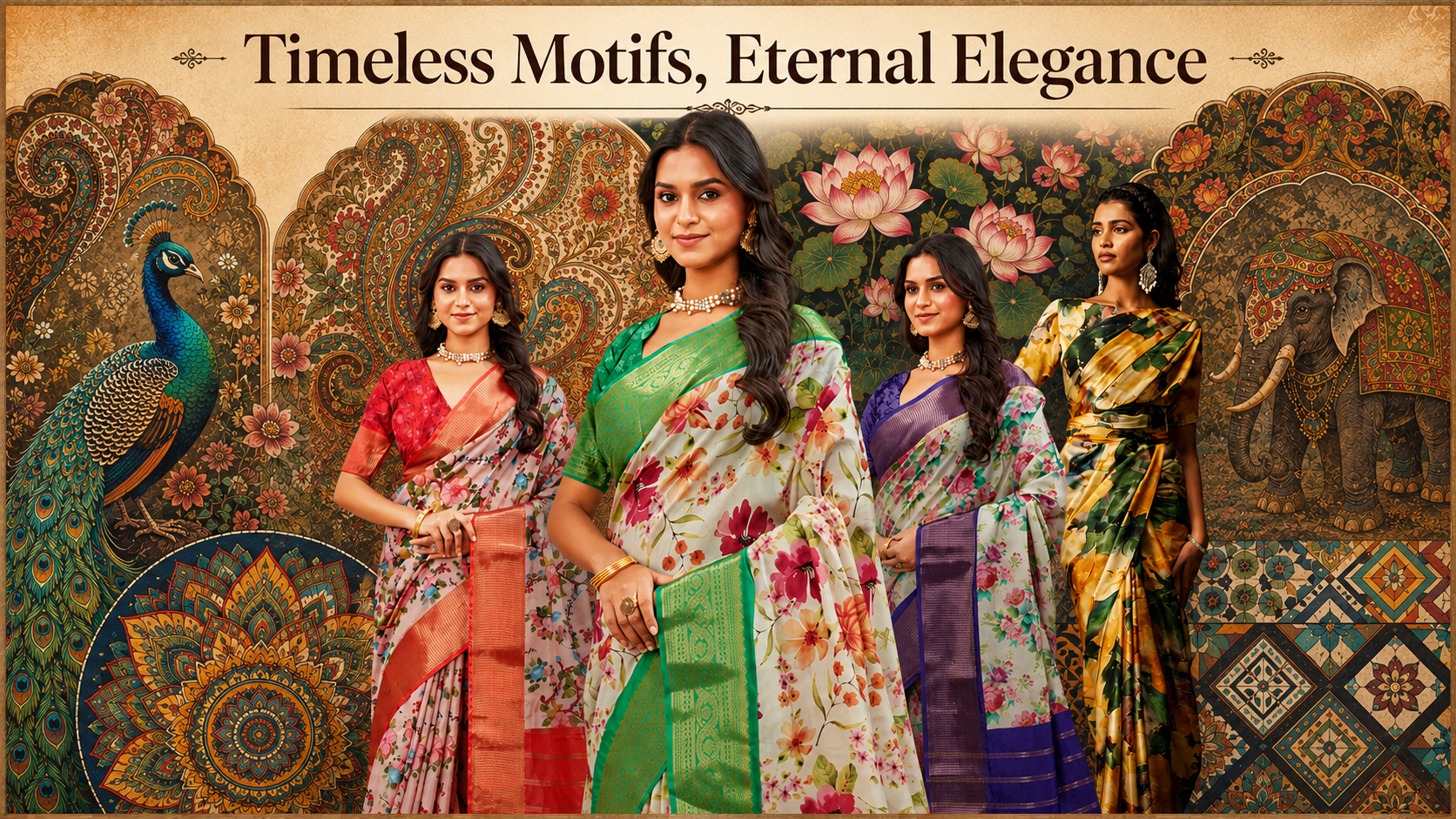 The Meaning Behind Popular Printed Saree Motifs | Symbolism Explained