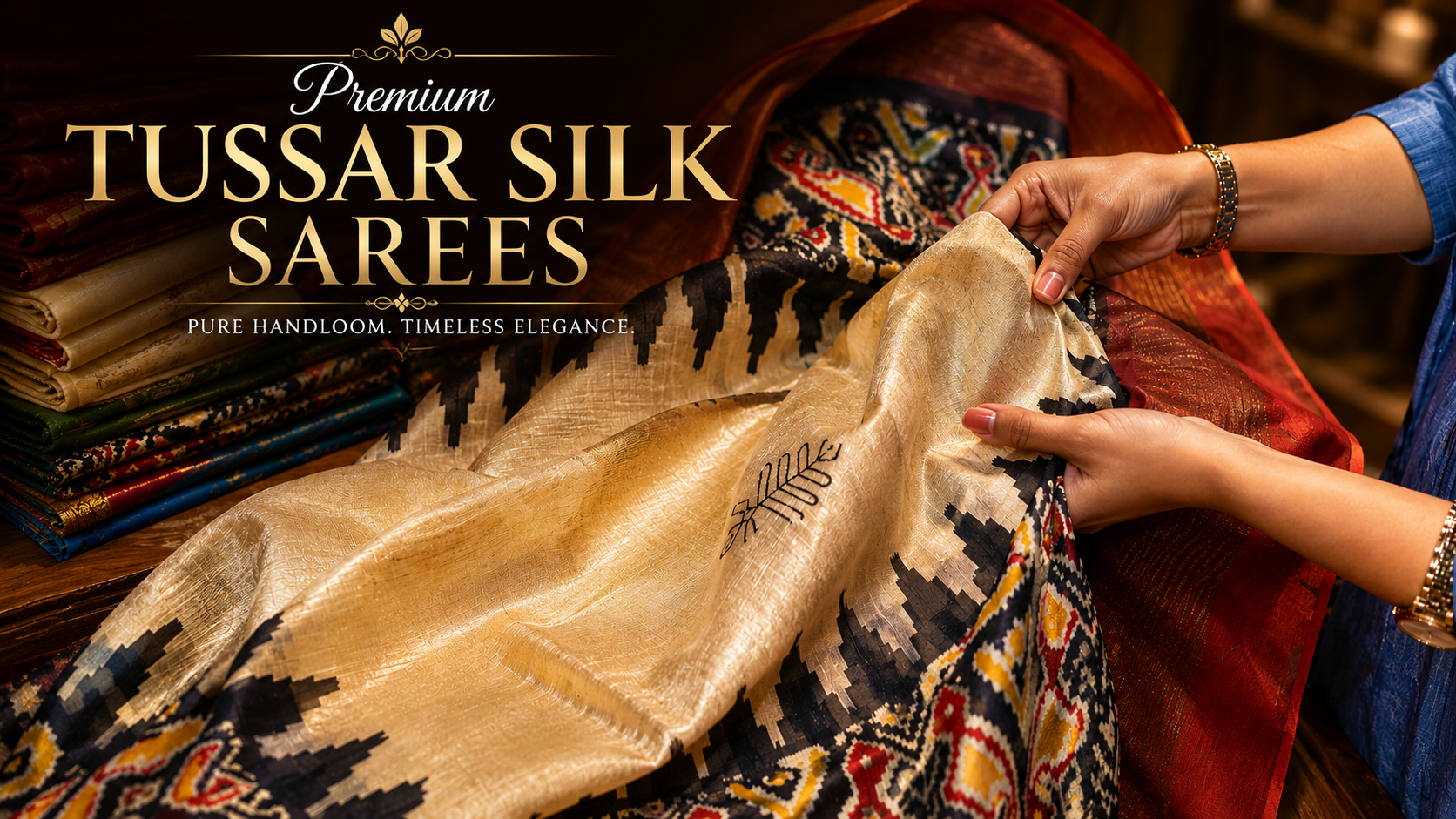How to Identify Pure Tussar Silk Sarees Before Buying | Complete Guide