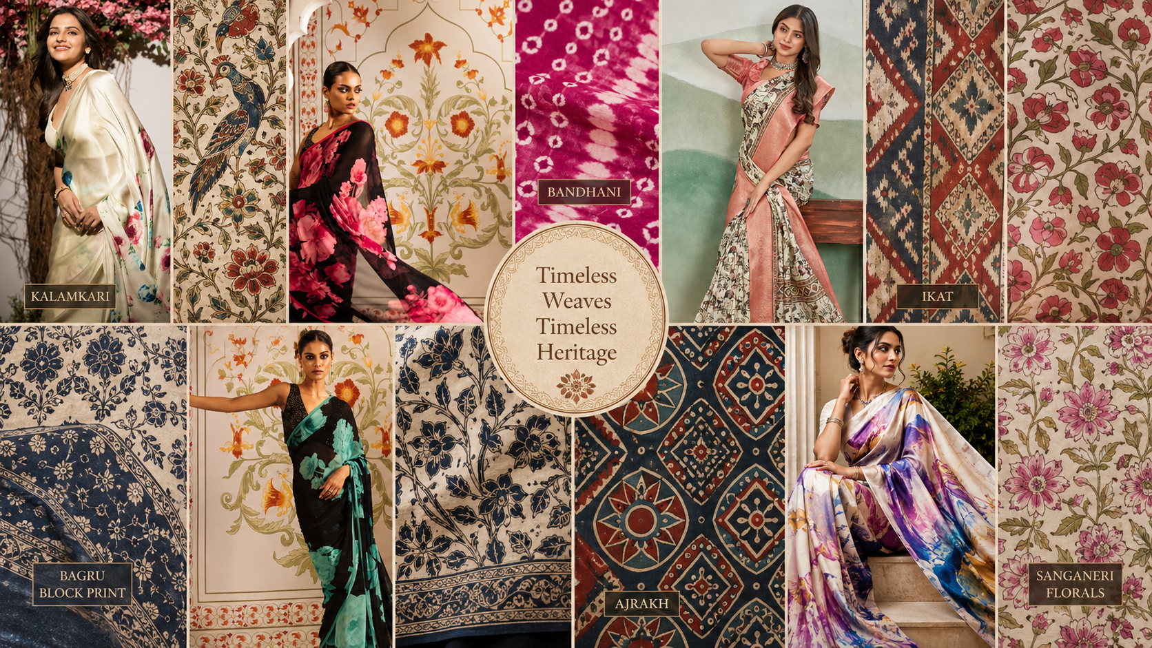 Traditional Indian Prints That Inspire Modern Saree Designs