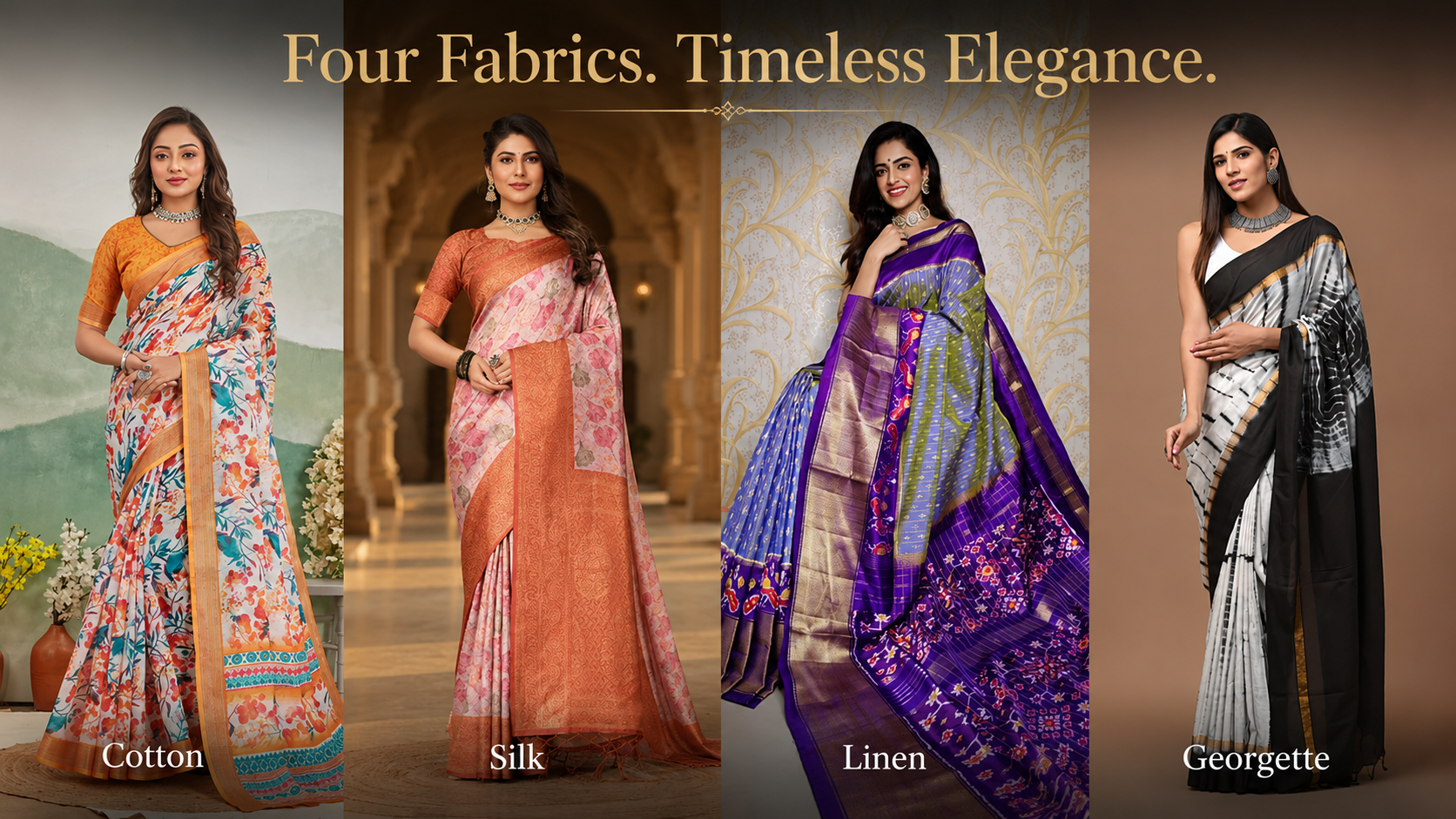 Cotton vs Silk vs Linen vs Georgette Printed Sarees: Which Is Best?