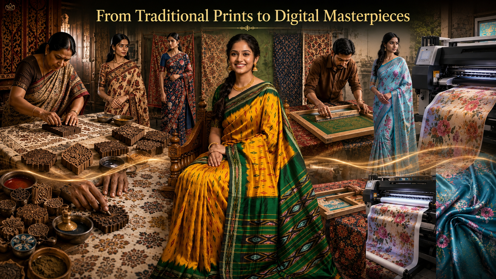 The Evolution of Printed Sarees: From Traditional Motifs to Modern Art