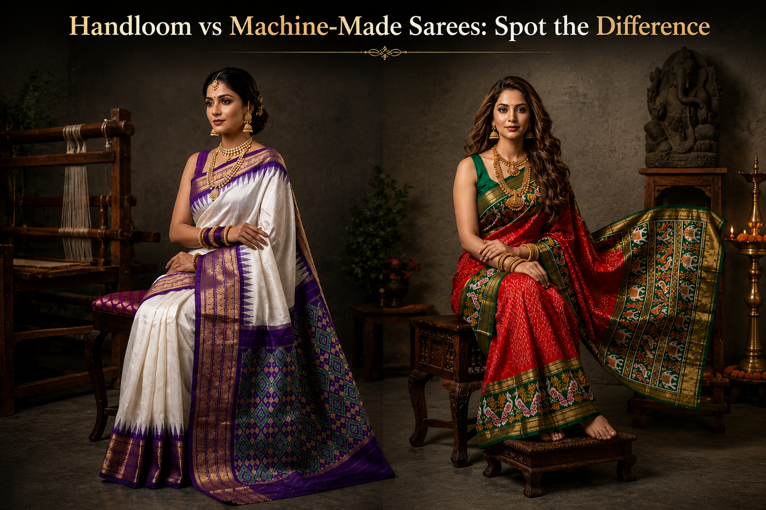 Handloom vs Machine-Made Sarees: Can You Spot the Difference? Complete Buyer’s Guide