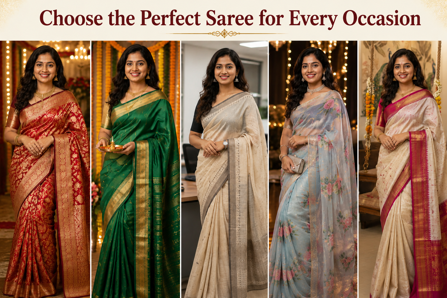A Saree Expert Explains How to Choose the Perfect Saree for Any Occasion