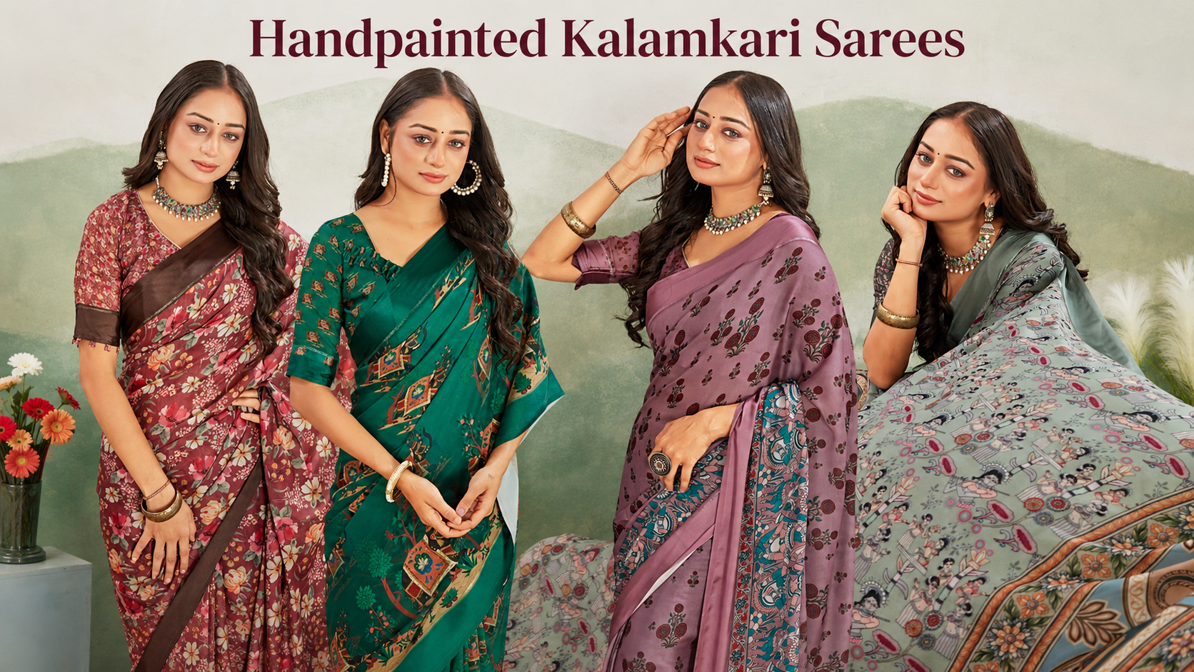 Top Handpainted Kalamkari Saree Designs Trending This Year