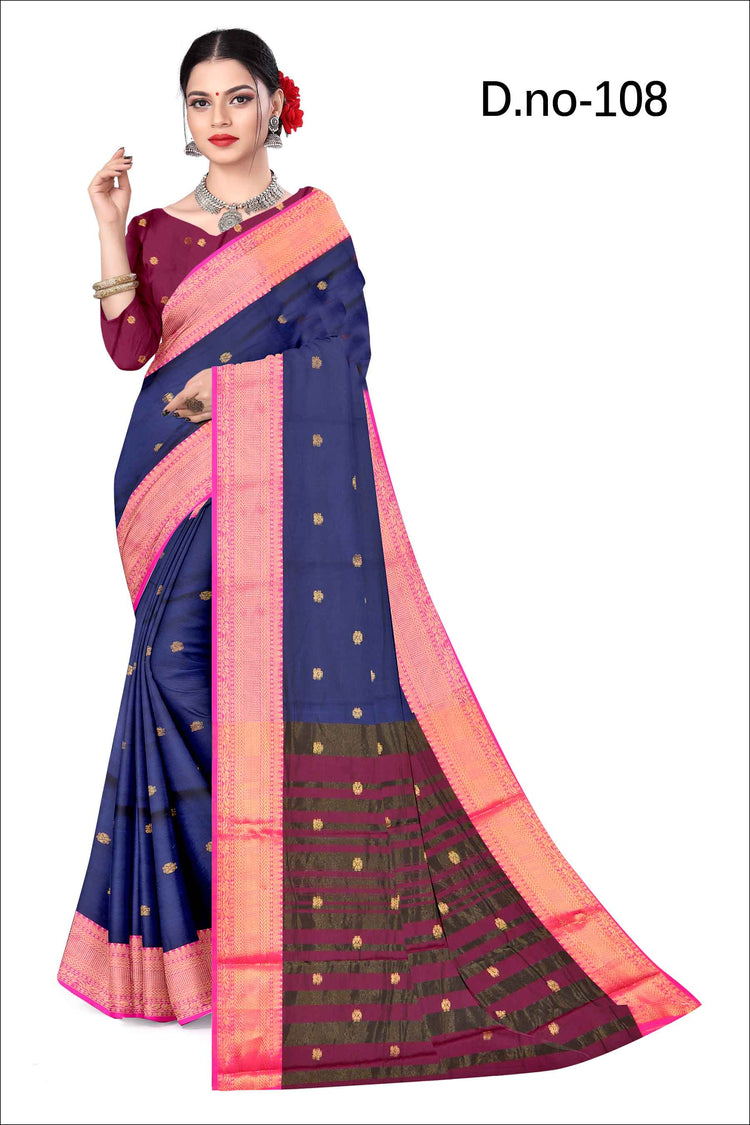 Jaquard Silk Saree with Zari Work