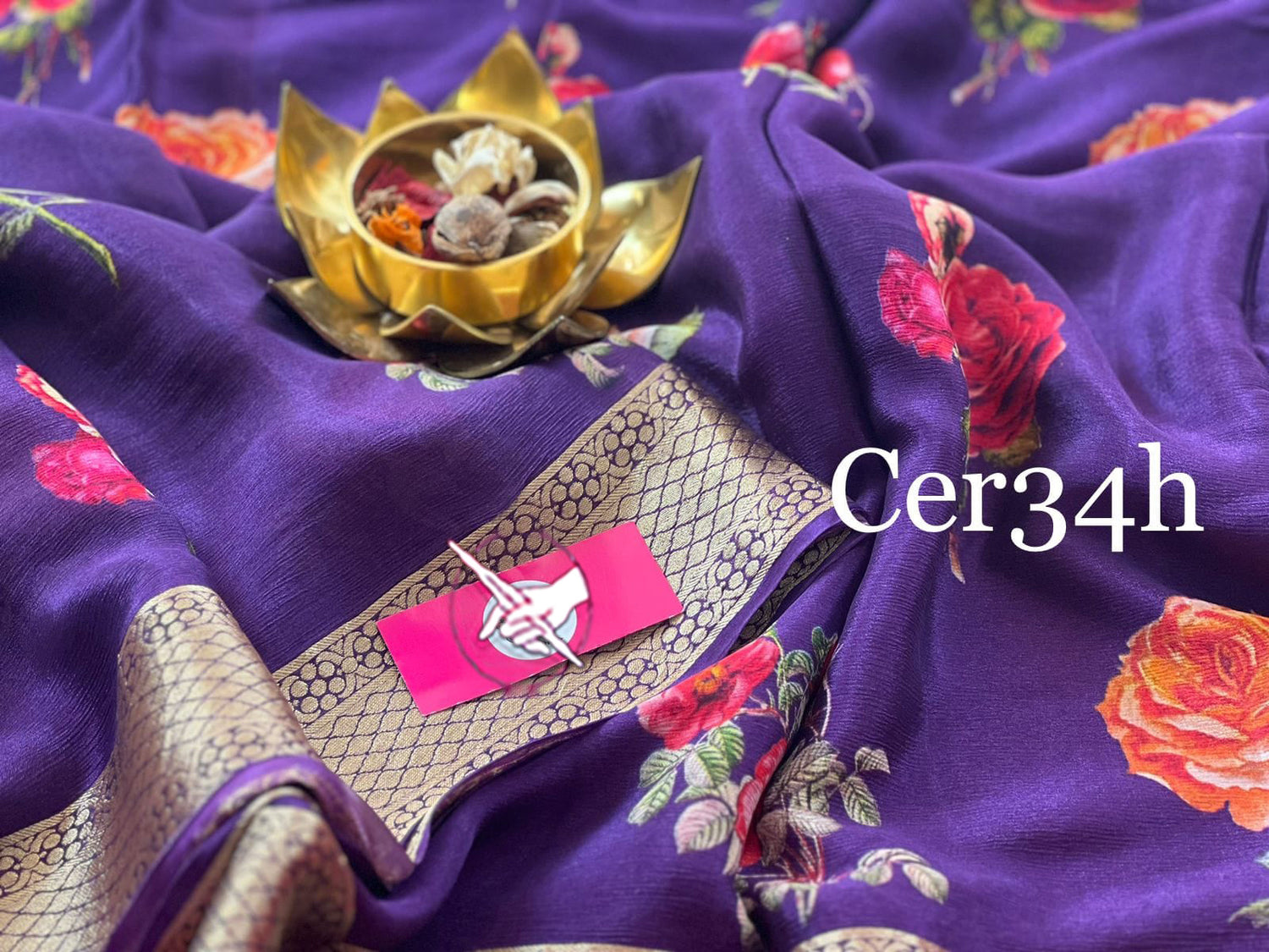 Classic Blue Digital Printed Silk Saree For Casual And Ethnic Outings