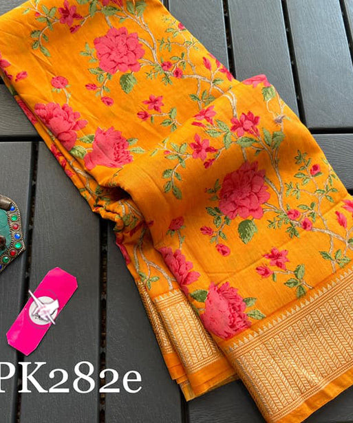 Embrace Orange  timeless elegance with Kalamkari sarees, where traditional artistry meets modern sophistication.
