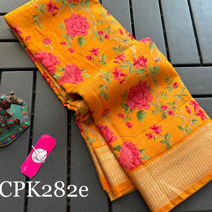 Embrace Orange  timeless elegance with Kalamkari sarees, where traditional artistry meets modern sophistication.