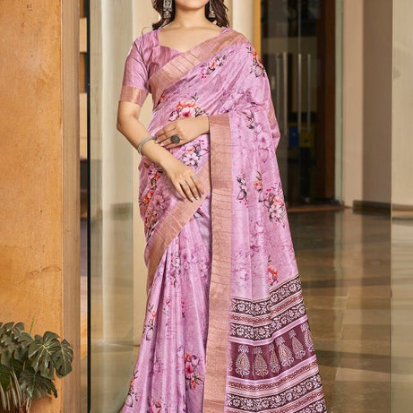 Handwoven Elegance: Pattu Soft Silk Saree in Pink